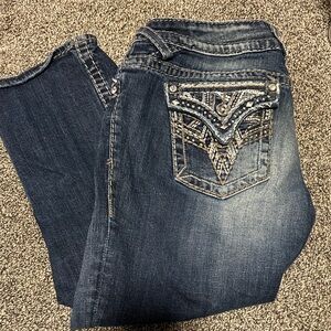 Stylish Blue Embellished Women's Jeans